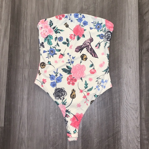 Superdown Kim Floral Strapless Bodysuit - Picture 1 of 3